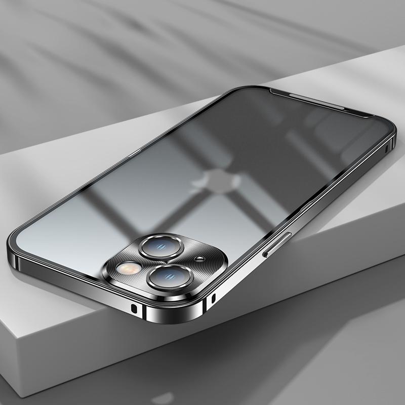 For iPhone 14 Plus Anti-fall Ultra Slim Phone Case Aluminium Alloy Bumper Frame Matte Cell Phone Protective Cover with Camera Lens Protector Silver
For iPhone 14 Plus Anti-fall Ultra Slim Phone Case Aluminium Alloy Bumper Frame Matte Cell Phone Protective Cover with Camera Lens Protector Silver
