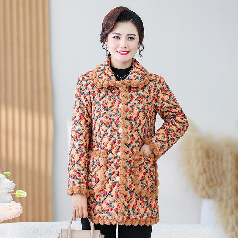 Floral Print Thick Padded Fleece-Lined Maternity Jacket for Middle-Aged and Elderly Women - Winter Wear 5XL (145-155 lbs) оранжевый
Floral Print Thick Padded Fleece-Lined Maternity Jacket for Middle-Aged and Elderly Women - Winter Wear 5XL (145-155 lbs) оранжевый