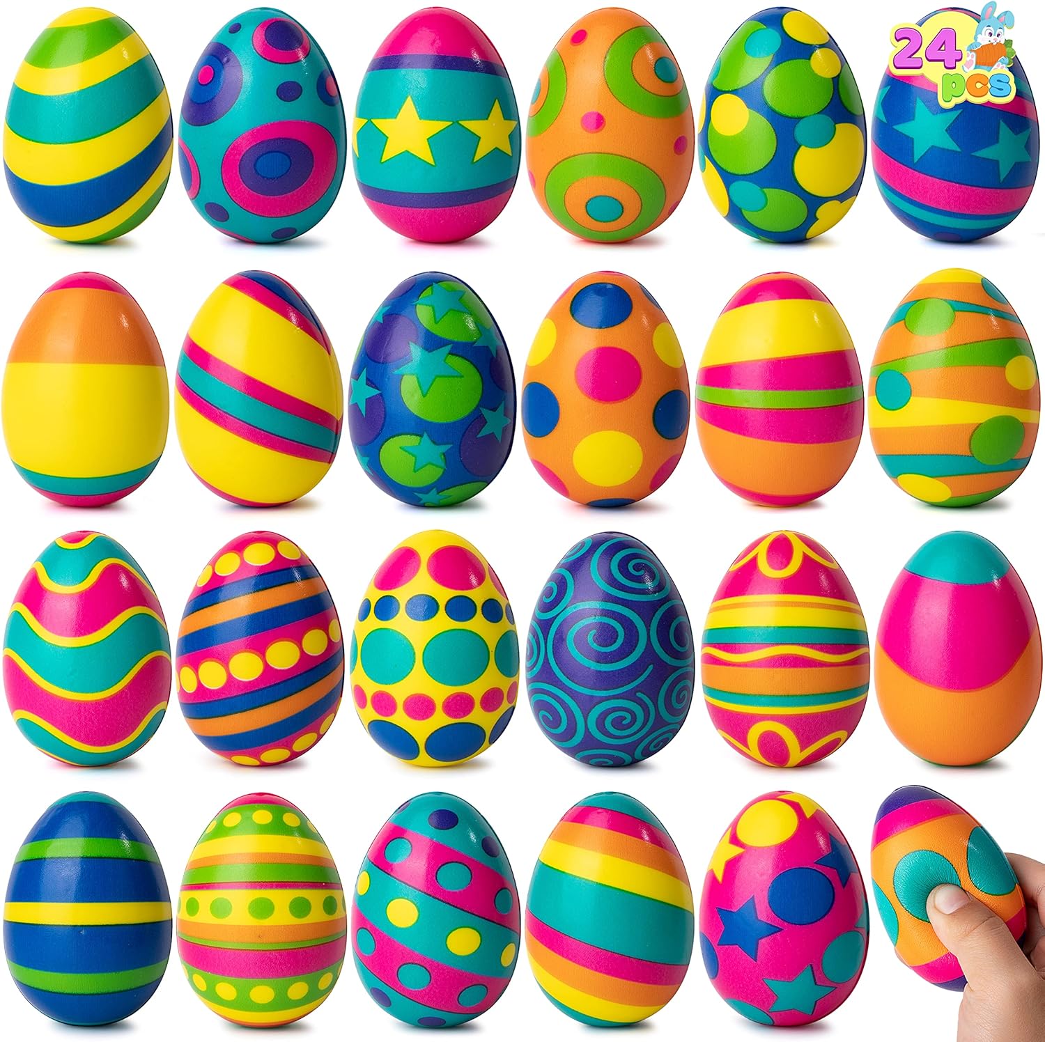24 Pcs Vivid Squishy Easter Eggs, Gentle Rising Stress Ease Fidgeting Toy Sets For Party Favors And Basket Stuffers
24 Pcs Vivid Squishy Easter Eggs, Gentle Rising Stress Ease Fidgeting Toy Sets For Party Favors And Basket Stuffers