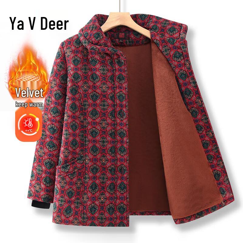 Жіноча зимова стьобана куртка Yalu з квітковим принтом на флісовій підкладці 3XL
Жіноча зимова стьобана куртка Yalu з квітковим принтом на флісовій підкладці 3XL