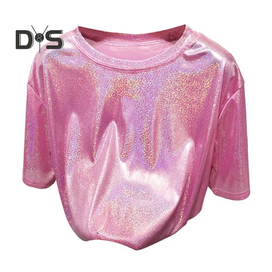 Женская футболка для выступлений с круглым вырезом и коротким рукавом, свободная посадка, блестящая Светоотражающая футболка, пуловер для вечеринок, танцев, топы розовый
Женская футболка для выступлений с круглым вырезом и коротким рукавом, свободная посадка, блестящая Светоотражающая футболка, пуловер для вечеринок, танцев, топы розовый