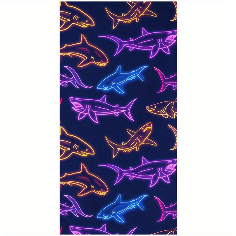 Beach Towel Neon Shark Pattern Sun Protection Windproof Suitable for Swimming Pool Camping Travel Blanket W30*H60(CM)
Beach Towel Neon Shark Pattern Sun Protection Windproof Suitable for Swimming Pool Camping Travel Blanket W30*H60(CM)