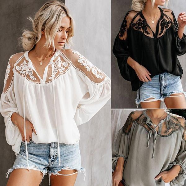 Women s Fashion Tops Unique Design Transparent Lace Floral Embroidery Long Sleeve Blouse XXXL белый
Women s Fashion Tops Unique Design Transparent Lace Floral Embroidery Long Sleeve Blouse XXXL белый