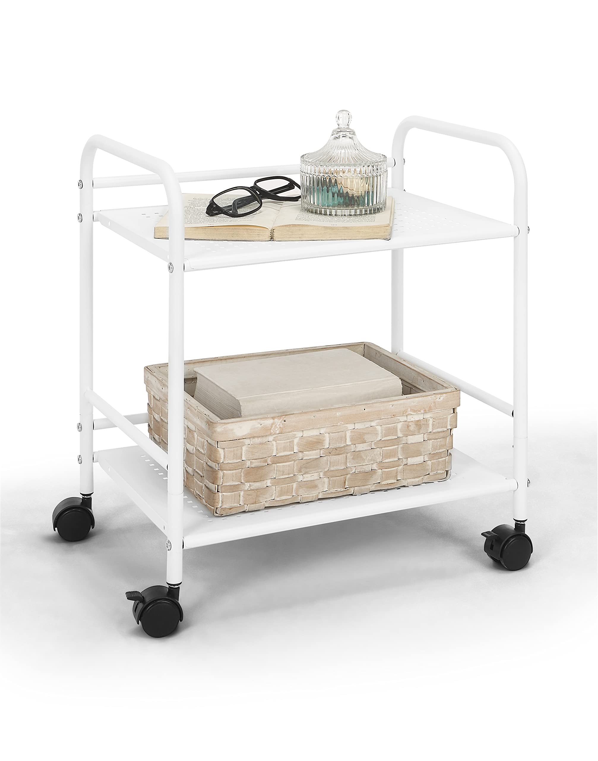 Sunny Point Steel Storage Cart, Under-Desk Storage, Side Storage, Casters with Locking Casters, Kitchen Rack (2 Tiers, White)
Sunny Point Steel Storage Cart, Under-Desk Storage, Side Storage, Casters with Locking Casters, Kitchen Rack (2 Tiers, White)