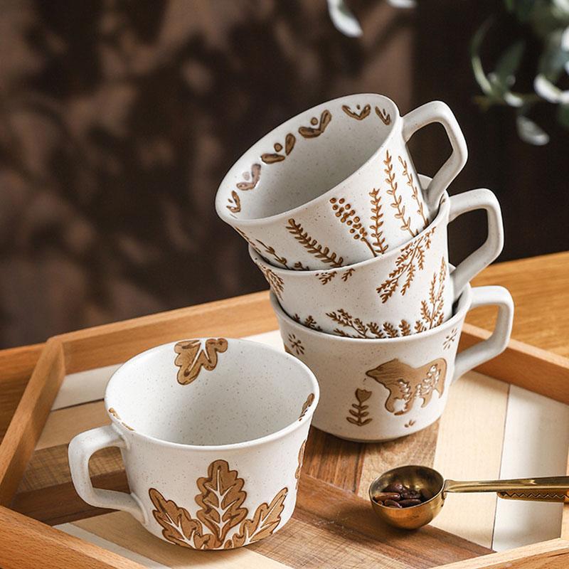 Ceramic Coffee Cup Leaf Animal Decoration Mug Vintage Japanese Ceramic Afternoon Camellia Flower Tea Cup Home Breakfast Milk Mug 350ML
Ceramic Coffee Cup Leaf Animal Decoration Mug Vintage Japanese Ceramic Afternoon Camellia Flower Tea Cup Home Breakfast Milk Mug 350ML