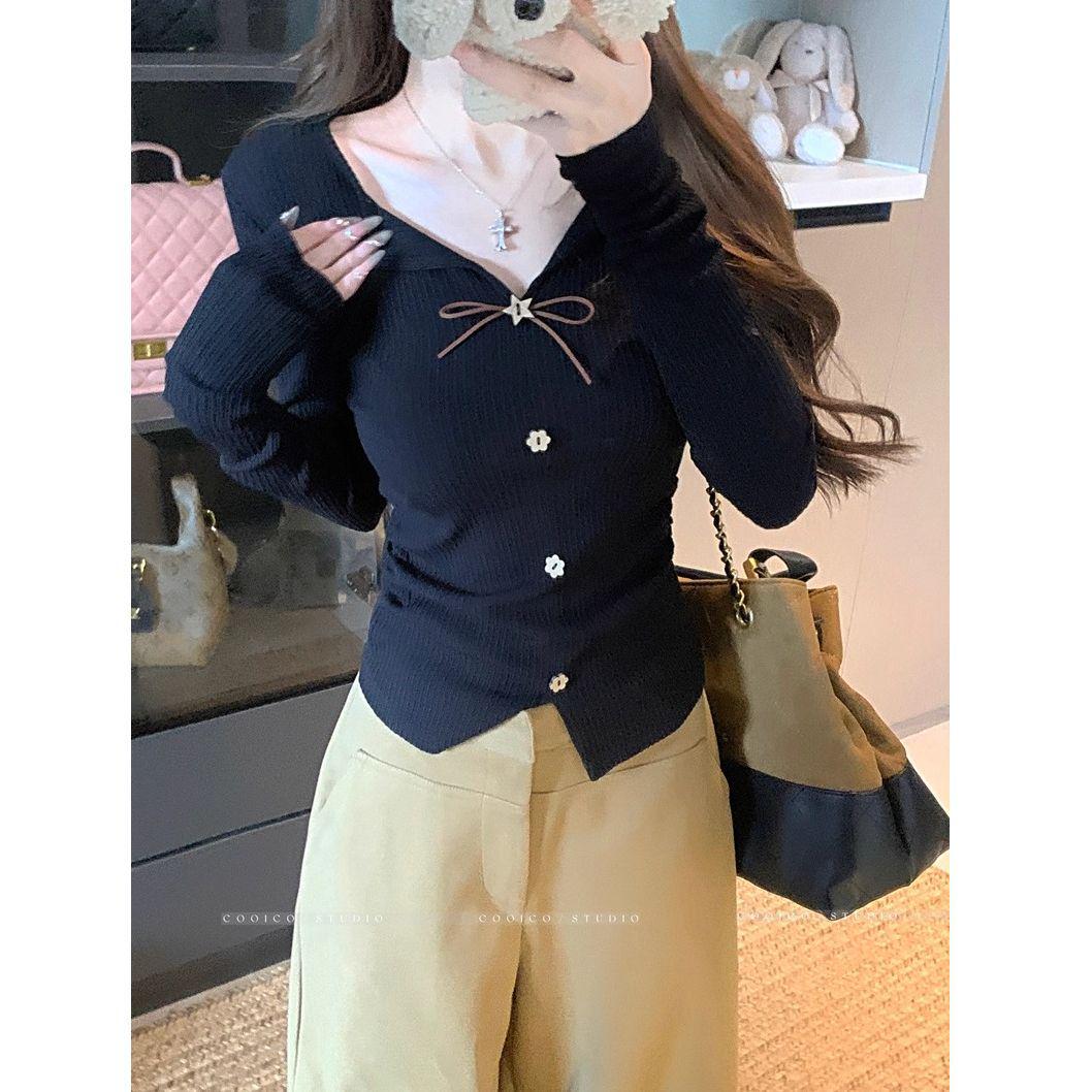 Khaki Waist-Cinching Lace-Up Wooden Button Long Sleeve Women s Autumn Top XL чёрный
Khaki Waist-Cinching Lace-Up Wooden Button Long Sleeve Women s Autumn Top XL чёрный