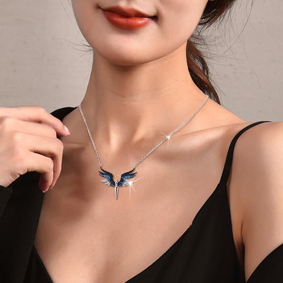 Women Necklace Rhinestones Angle Wing Shape Pendant Choker Necklace Adjustable Extended Chain Necklace Clothing Accessories срібний
Women Necklace Rhinestones Angle Wing Shape Pendant Choker Necklace Adjustable Extended Chain Necklace Clothing Accessories срібний