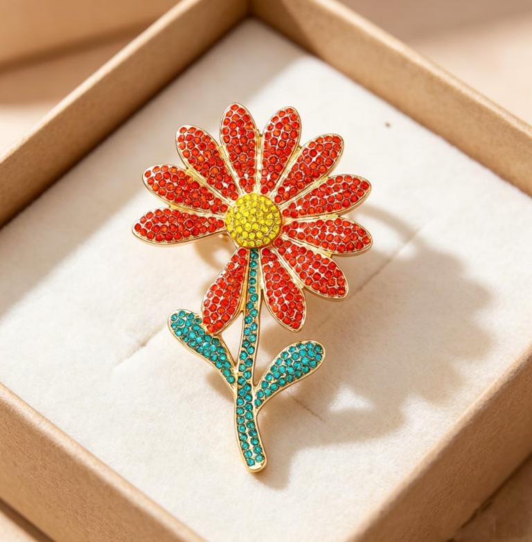 Big Daisy Brooch Women s Full Diamond Sunflower Pin Fashionable Light Luxury Clothes Bag Accessories Brooch красный
Big Daisy Brooch Women s Full Diamond Sunflower Pin Fashionable Light Luxury Clothes Bag Accessories Brooch красный