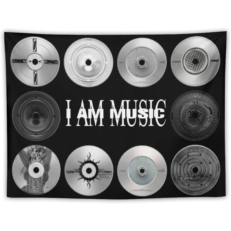 VIKAMA Music Inspired Tapestry I AM MUSIC CD Design Wall Blanket for Music Fan Space Bedroom Accent and Living Room Decor 74x94cm(29x37in)
VIKAMA Music Inspired Tapestry I AM MUSIC CD Design Wall Blanket for Music Fan Space Bedroom Accent and Living Room Decor 74x94cm(29x37in)