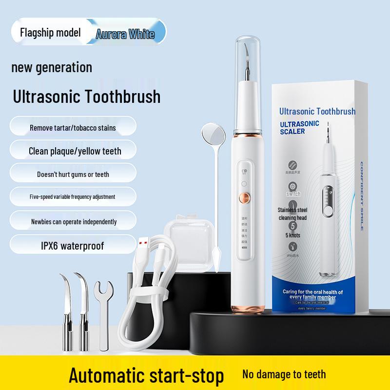 Ultrasonic Teeth Cleaner: Tartar, Plaque Remover & Whitening Device
Ultrasonic Teeth Cleaner: Tartar, Plaque Remover & Whitening Device