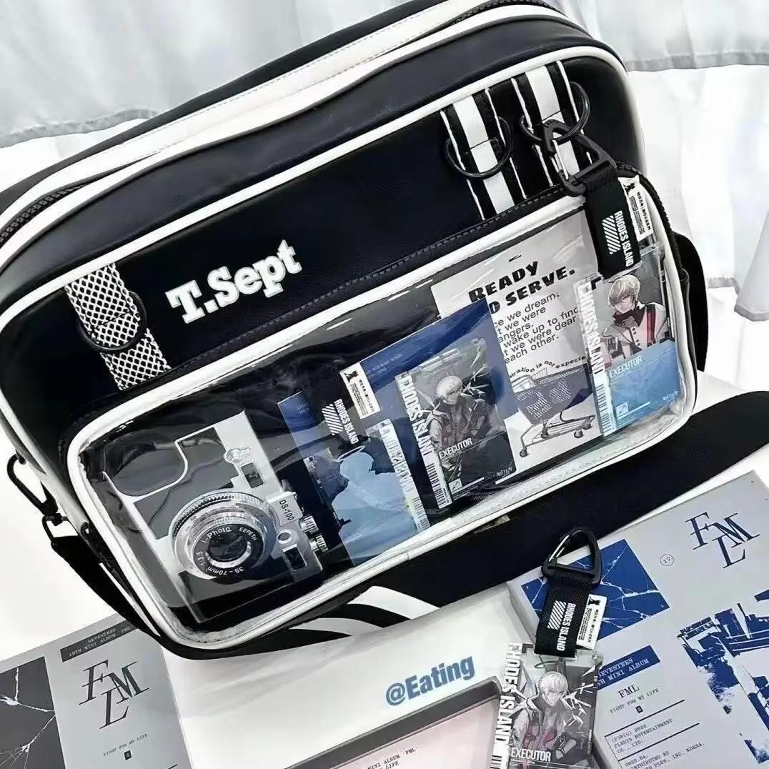 New Large Capacity Ita Shoulder Bag Cute Girl Transparent Crossbody Bag Men Sports Laptop Backpacks Students DIY Display Handbag 35x24.5x10cm чёрный
New Large Capacity Ita Shoulder Bag Cute Girl Transparent Crossbody Bag Men Sports Laptop Backpacks Students DIY Display Handbag 35x24.5x10cm чёрный
