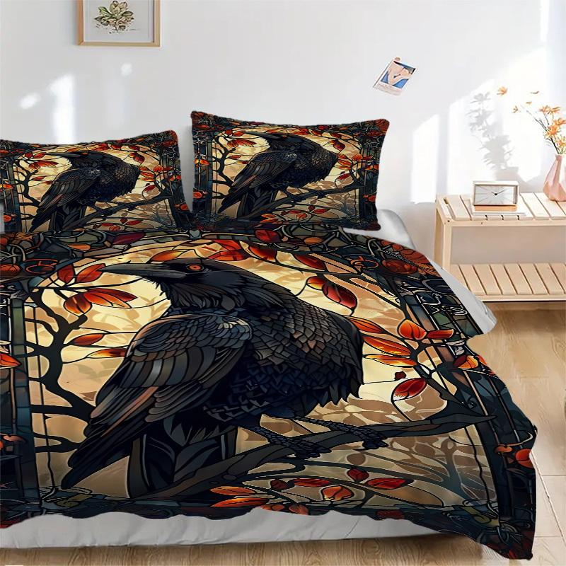 3pcs Raven Stained Glass Duvet Cover Set, Cover For Bedroom Guest Room (1 Duvet Cover + 2 Pillowcase, Without Quilt), yy250922217 135x200cm
3pcs Raven Stained Glass Duvet Cover Set, Cover For Bedroom Guest Room (1 Duvet Cover + 2 Pillowcase, Without Quilt), yy250922217 135x200cm