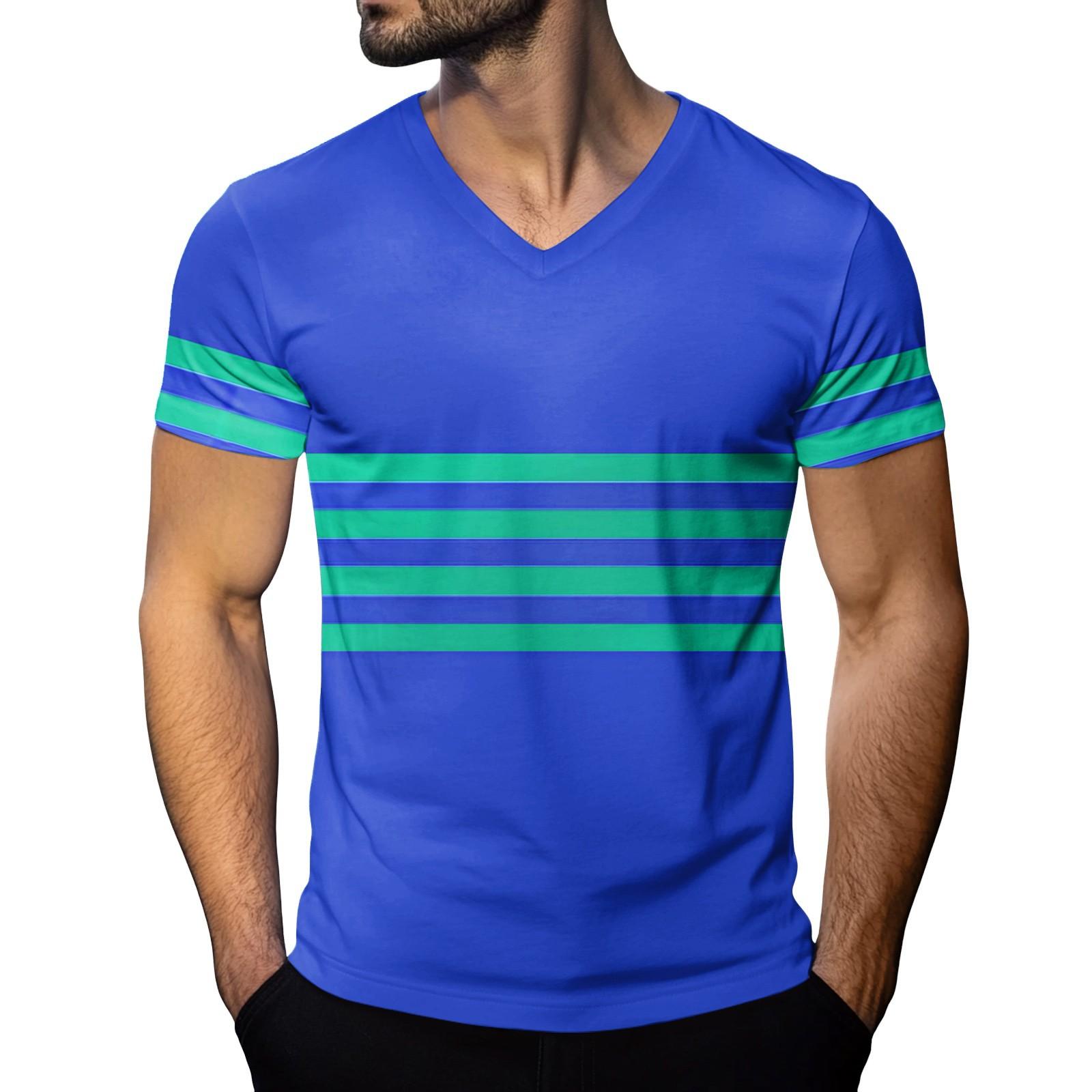 Мужская модная футболка с коротким рукавом и V-образным вырезом XXXL
Мужская модная футболка с коротким рукавом и V-образным вырезом XXXL