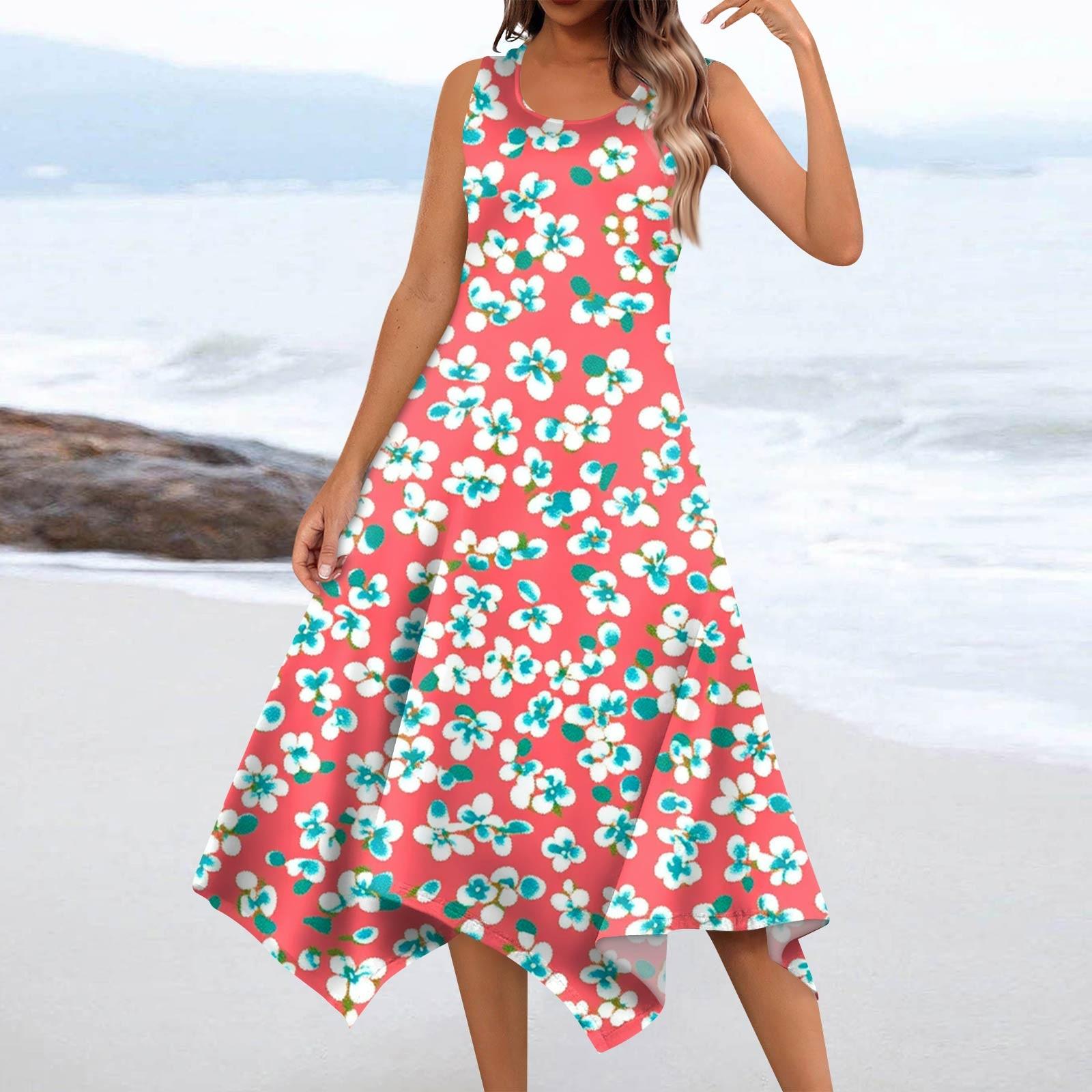 Women s Summer Fashion Round Neck Sleeveless Floral Print Irregular Hem Midi Dresses XL
Women s Summer Fashion Round Neck Sleeveless Floral Print Irregular Hem Midi Dresses XL