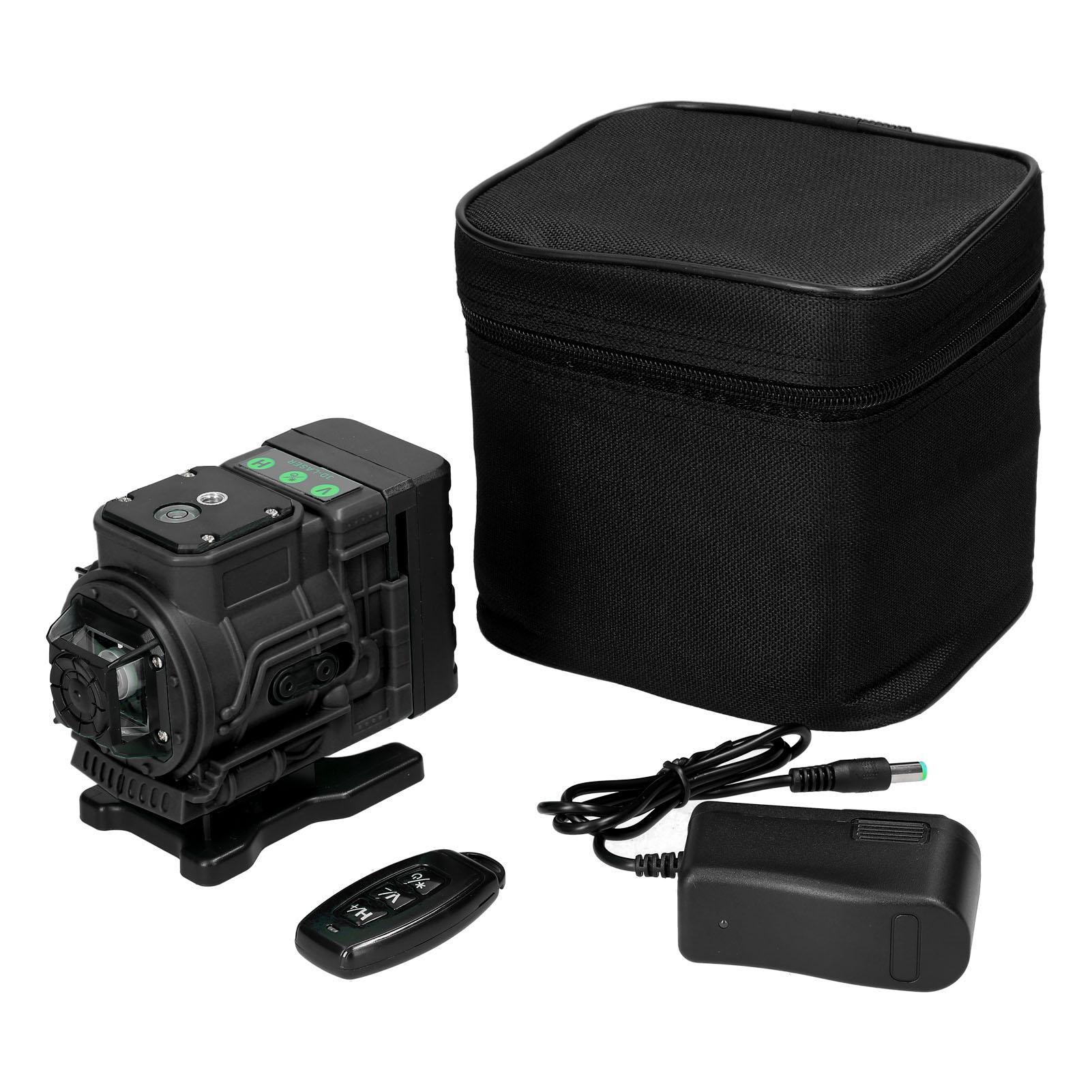 Многофункциональный 12-линейный лазерный уровень зеленого света, 3 градуса, самовыравнивающаяся машина, перезаряжаемая литиевая батарея EU Plug чёрный
Многофункциональный 12-линейный лазерный уровень зеленого света, 3 градуса, самовыравнивающаяся машина, перезаряжаемая литиевая батарея EU Plug чёрный