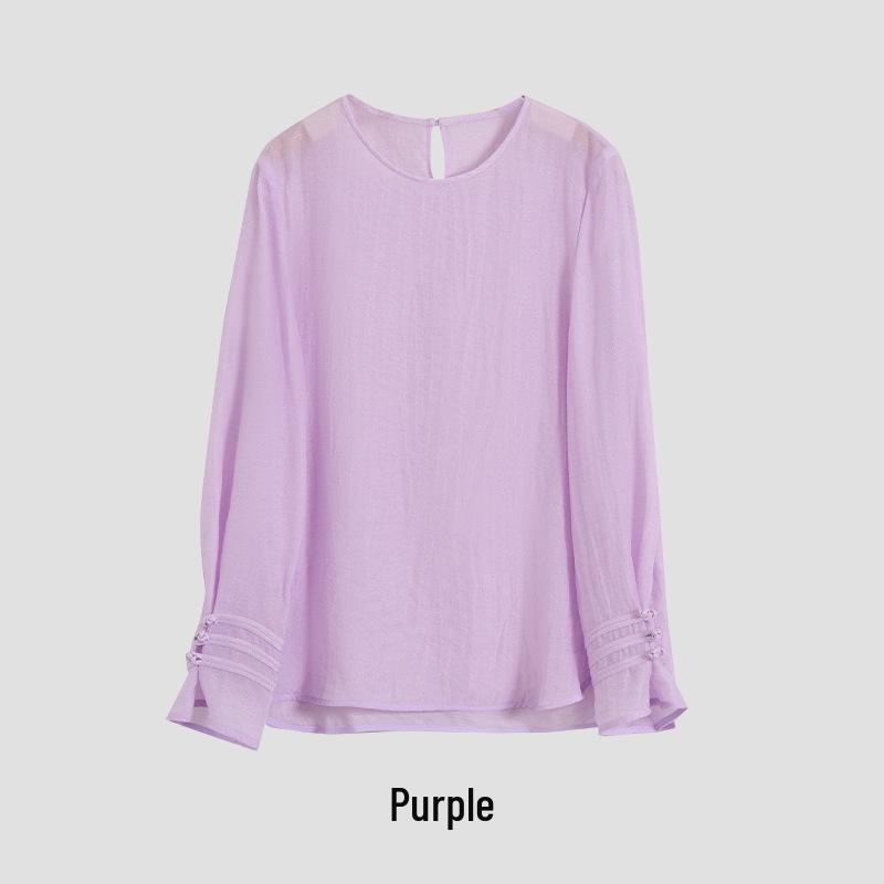 Rong Tai Silk Women s Lightweight Shirt: New Chinese Style, Solid Color, Pleated Cuffs, Simple Temperament 2026 Top M фіолетовий
Rong Tai Silk Women s Lightweight Shirt: New Chinese Style, Solid Color, Pleated Cuffs, Simple Temperament 2026 Top M фіолетовий