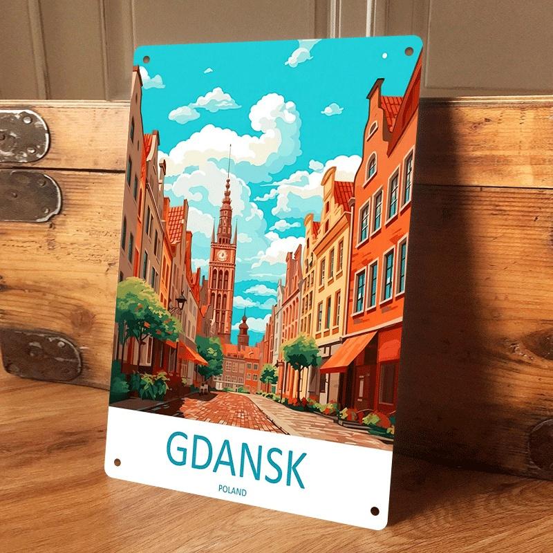1 piece: Gdansk, Poland city scene tin plaque, retro European architectural street scene decorative painting, living room/entran (as the picture,20x30cm)
1 piece: Gdansk, Poland city scene tin plaque, retro European architectural street scene decorative painting, living room/entran (as the picture,20x30cm)