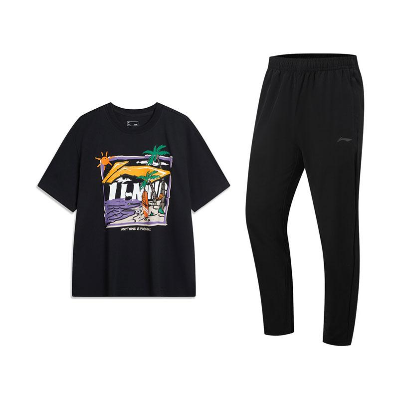 Li-Ning Модная футболка с принтом, круглым вырезом, свободного кроя, удобные длинные брюки, повседневный спортивный костюм, мужской костюм U713-1+W297-4 S
Li-Ning Модная футболка с принтом, круглым вырезом, свободного кроя, удобные длинные брюки, повседневный спортивный костюм, мужской костюм U713-1+W297-4 S