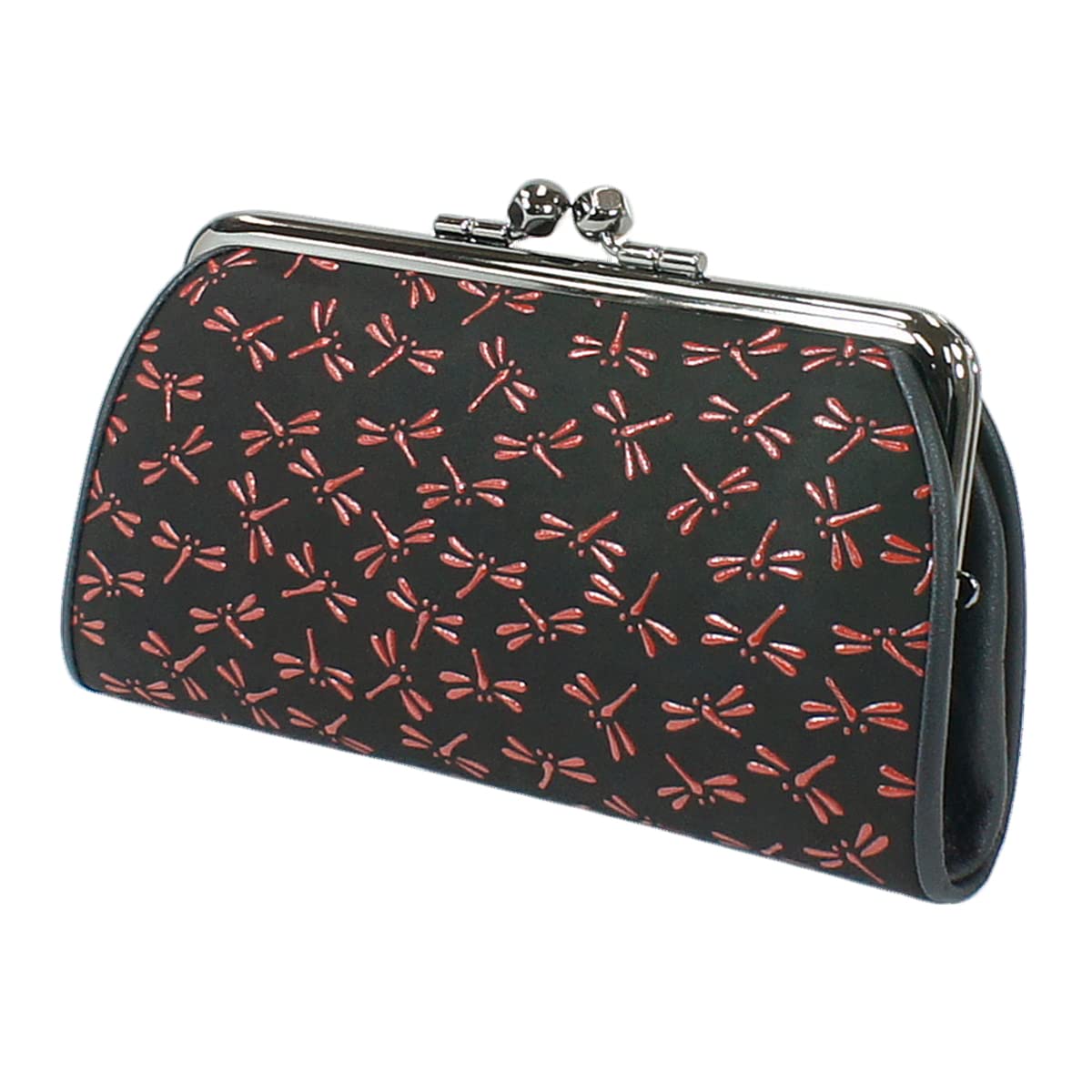 Indenya Inden Coin Purse, 340 Parent and Child, Deerskin, Black with Red Lacquer, Dragonfly Pattern, 1501-21-008
Indenya Inden Coin Purse, 340 Parent and Child, Deerskin, Black with Red Lacquer, Dragonfly Pattern, 1501-21-008
