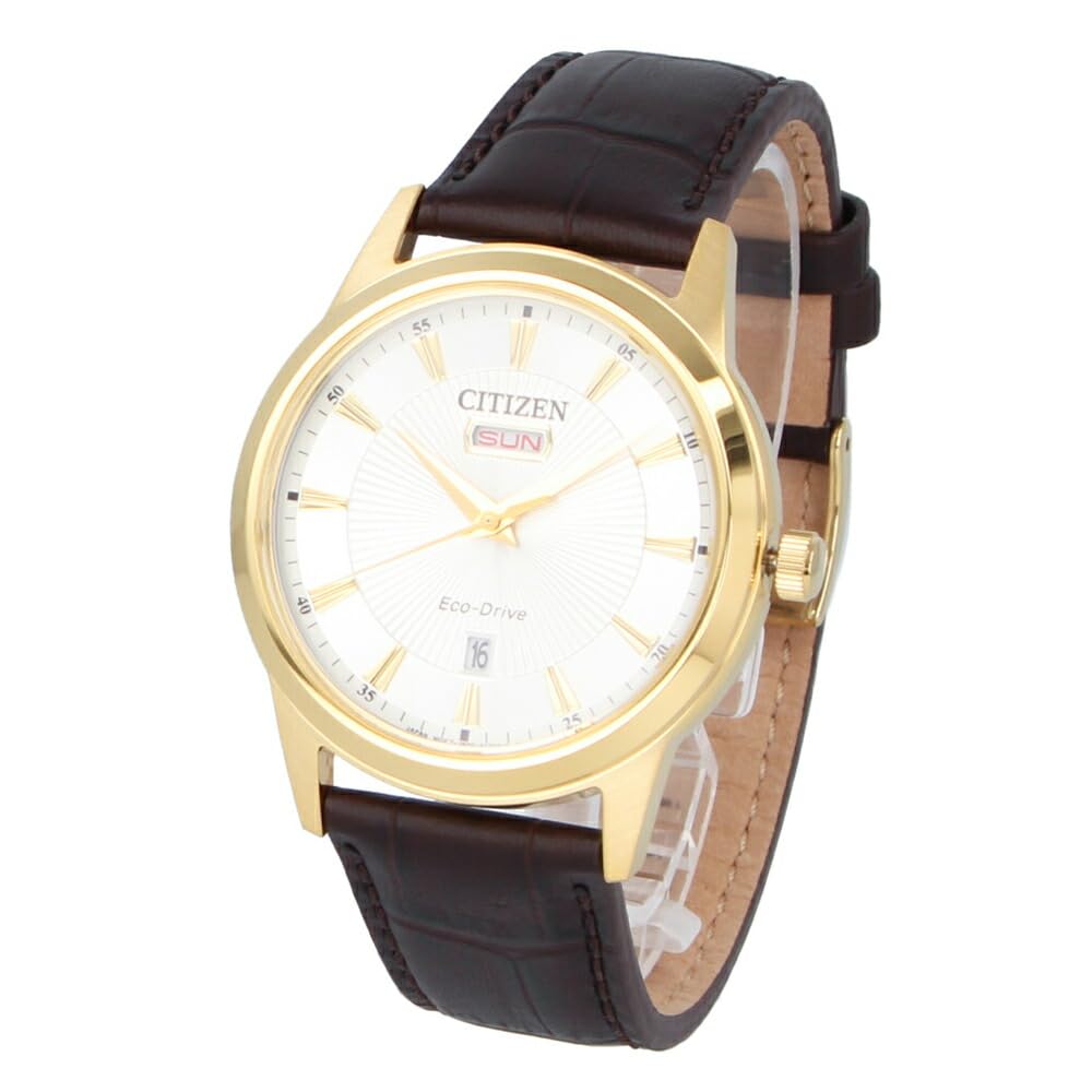 Чоловічий годинник CITIZEN Eco-Drive із сонячної батареї, нержавіюча сталь, шкіра, темно-коричневий, золотистий, срібний AW0102-13A
Чоловічий годинник CITIZEN Eco-Drive із сонячної батареї, нержавіюча сталь, шкіра, темно-коричневий, золотистий, срібний AW0102-13A