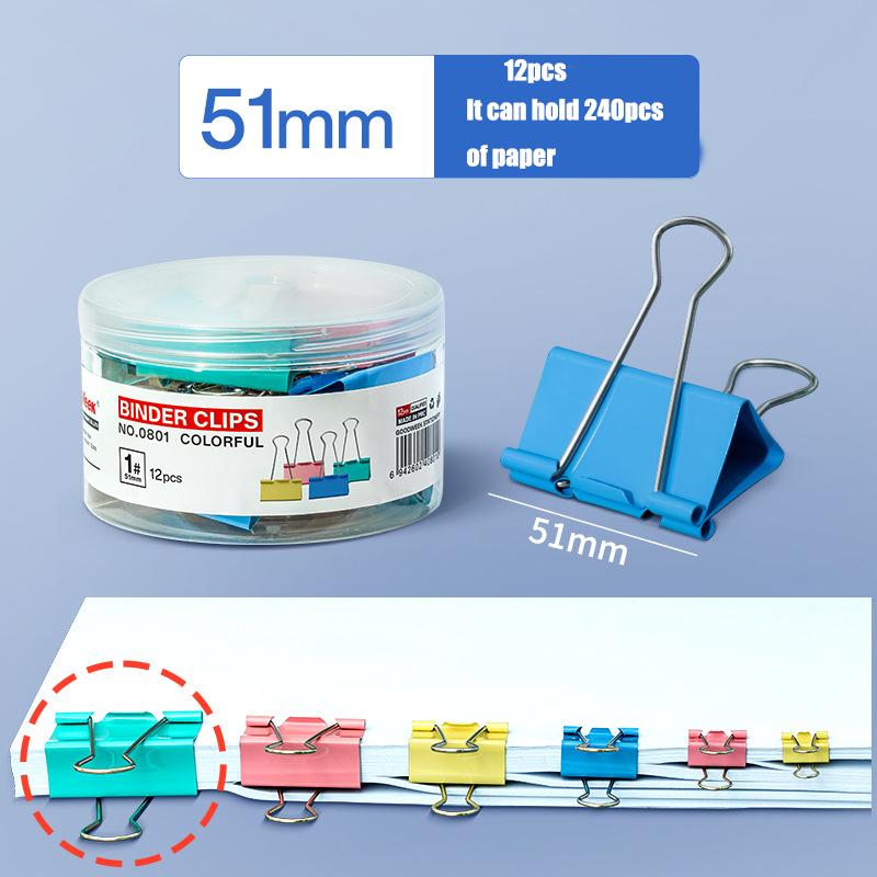 12pcs 51mm Office Stationery Color Long Tail Clip Metal Stainless Steel Document Multi-functional Color Long Tail Ticket Clip
12pcs 51mm Office Stationery Color Long Tail Clip Metal Stainless Steel Document Multi-functional Color Long Tail Ticket Clip
