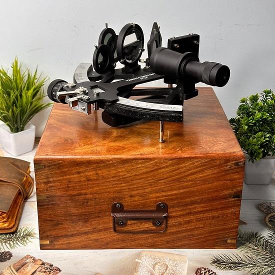 Working Sextant, Maritime Navigational Instrument With Wooden Box, Astrolabe Ships Instrument, Navigational
Working Sextant, Maritime Navigational Instrument With Wooden Box, Astrolabe Ships Instrument, Navigational