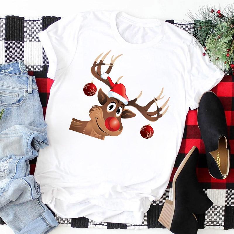 Summer Woman T Shirt Women Harajuku Style Christmas Elk Casual Fashion Tshirt O-Neck White Tops Female Short Sleeve T-Shirts S білий
Summer Woman T Shirt Women Harajuku Style Christmas Elk Casual Fashion Tshirt O-Neck White Tops Female Short Sleeve T-Shirts S білий
