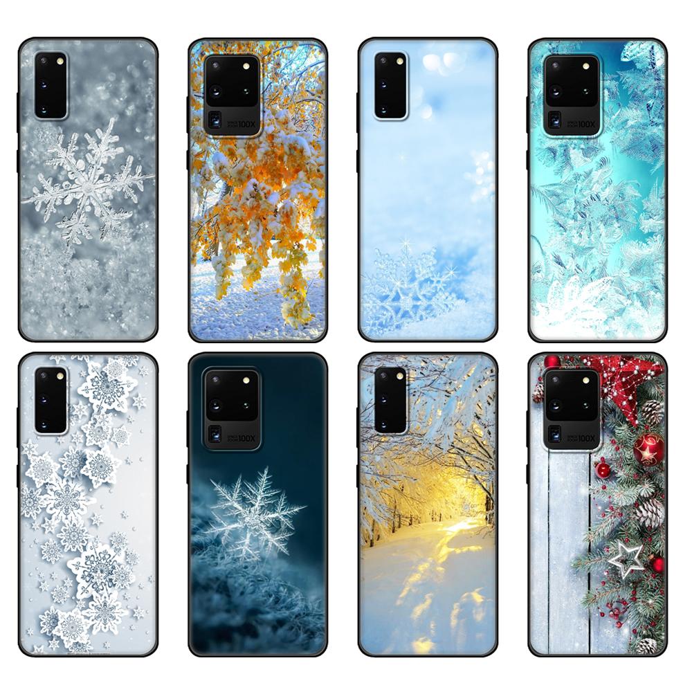 Черный чехол из ТПУ для Samsung Galaxy S20 /S20 PLUS/S20 ultra/S20+ /S20FE задняя крышка Зимние снежные цветы мода Samsung S20 
Черный чехол из ТПУ для Samsung Galaxy S20 /S20 PLUS/S20 ultra/S20+ /S20FE задняя крышка Зимние снежные цветы мода Samsung S20