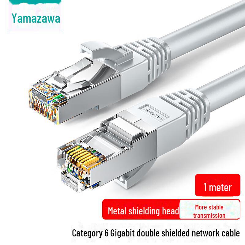 Shanze CAT6 Shielded Gigabit Network Cable, High-Speed, 8-Core, Single-Unit Tested 1 meter PCS601
Shanze CAT6 Shielded Gigabit Network Cable, High-Speed, 8-Core, Single-Unit Tested 1 meter PCS601