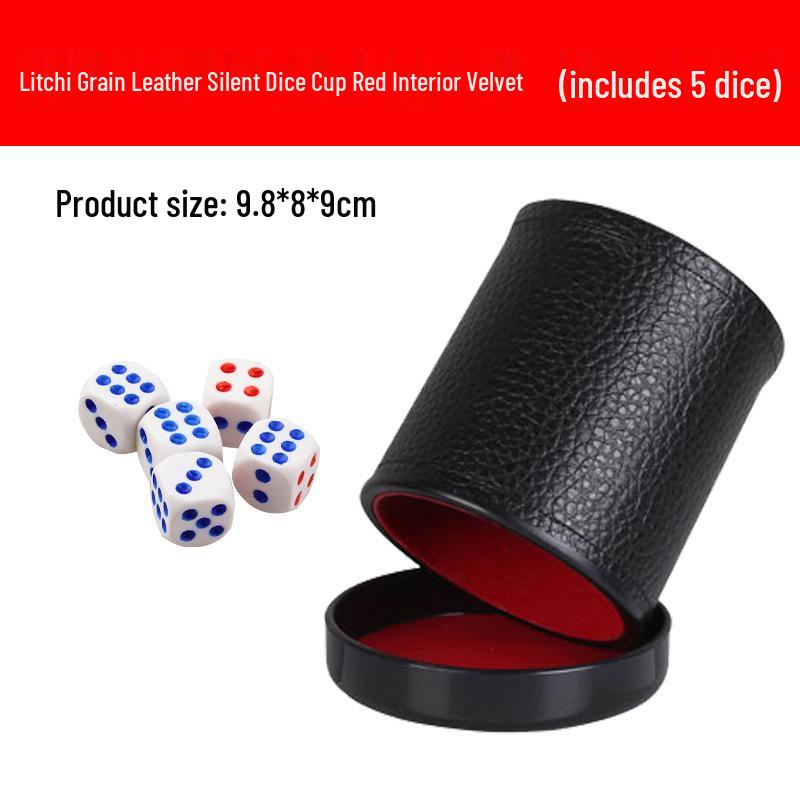 Fleece-Lined Leather Dice Shaker Set with Soundproof Base
Fleece-Lined Leather Dice Shaker Set with Soundproof Base