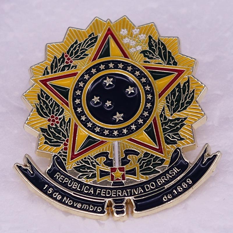 Brazil Metal Emblem Brooch
Brazil Metal Emblem Brooch
