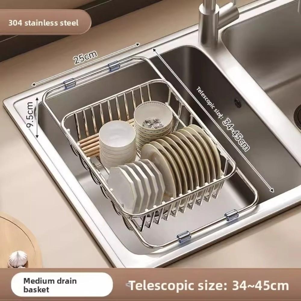 Telescopic Sink Drain Basket Stainless Steel Adjustable Kitchen Storage Organizer Space Saving Multi-functional Dishwashing Rack
Telescopic Sink Drain Basket Stainless Steel Adjustable Kitchen Storage Organizer Space Saving Multi-functional Dishwashing Rack