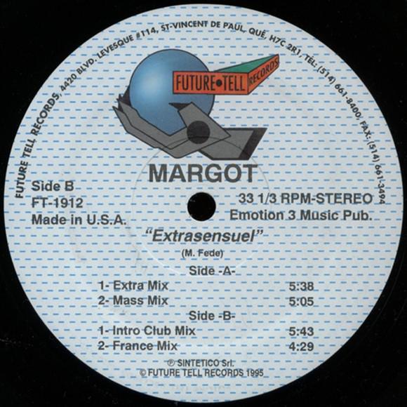 12inch Record MARGOT - Extrasensuel FT1912 Future Tell 1995 Canada Dance & Electronica Used
12inch Record MARGOT - Extrasensuel FT1912 Future Tell 1995 Canada Dance & Electronica Used