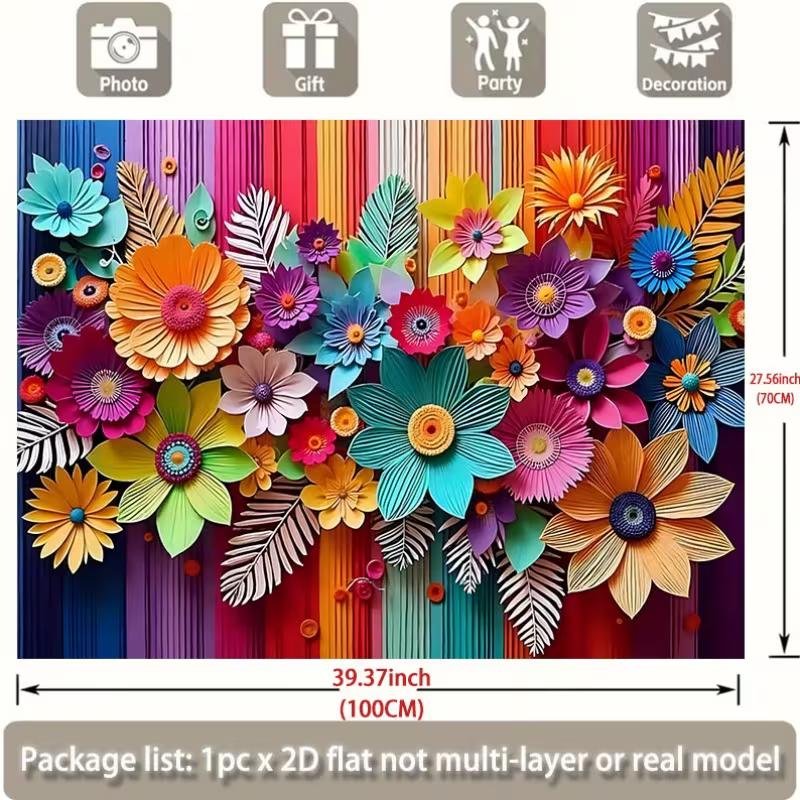 2D Printing Rainbow Floral Backdrop, Bright Colorful Flower Studio Photo Background 47.2x31.5inch/120*80cm
2D Printing Rainbow Floral Backdrop, Bright Colorful Flower Studio Photo Background 47.2x31.5inch/120*80cm