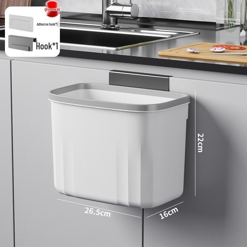 Wall-Mounted Trash Can with Lid for Kitchen, Bathroom, and Food Waste
Wall-Mounted Trash Can with Lid for Kitchen, Bathroom, and Food Waste