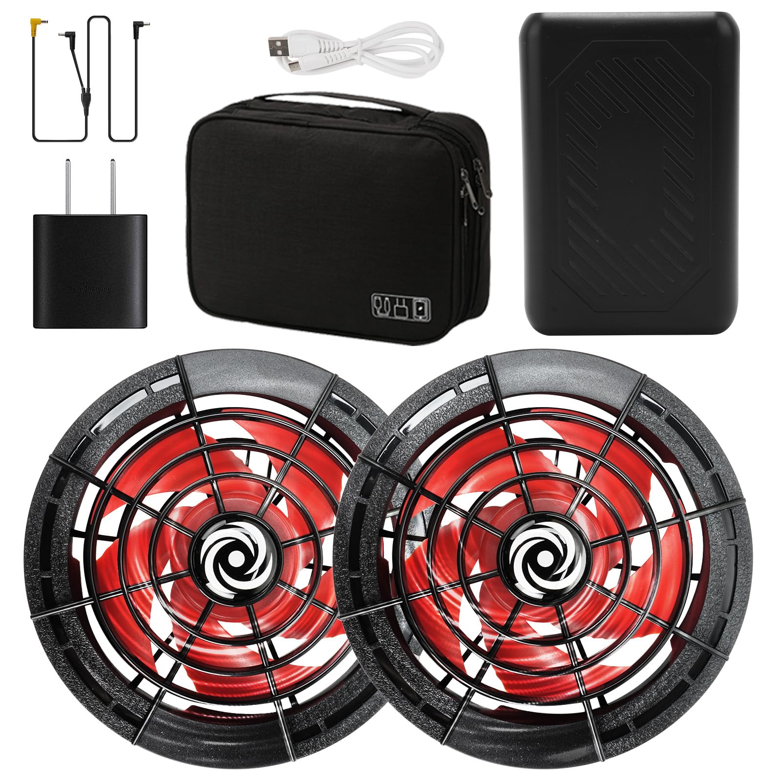 Workwear Fan Up to 30 Hours of Brushless Airflow Compatible with Workwear with 9cm Diameter Outdoor Heatstroke PSE Certified Air-Conditioned Set, 24V,
Workwear Fan Up to 30 Hours of Brushless Airflow Compatible with Workwear with 9cm Diameter Outdoor Heatstroke PSE Certified Air-Conditioned Set, 24V,