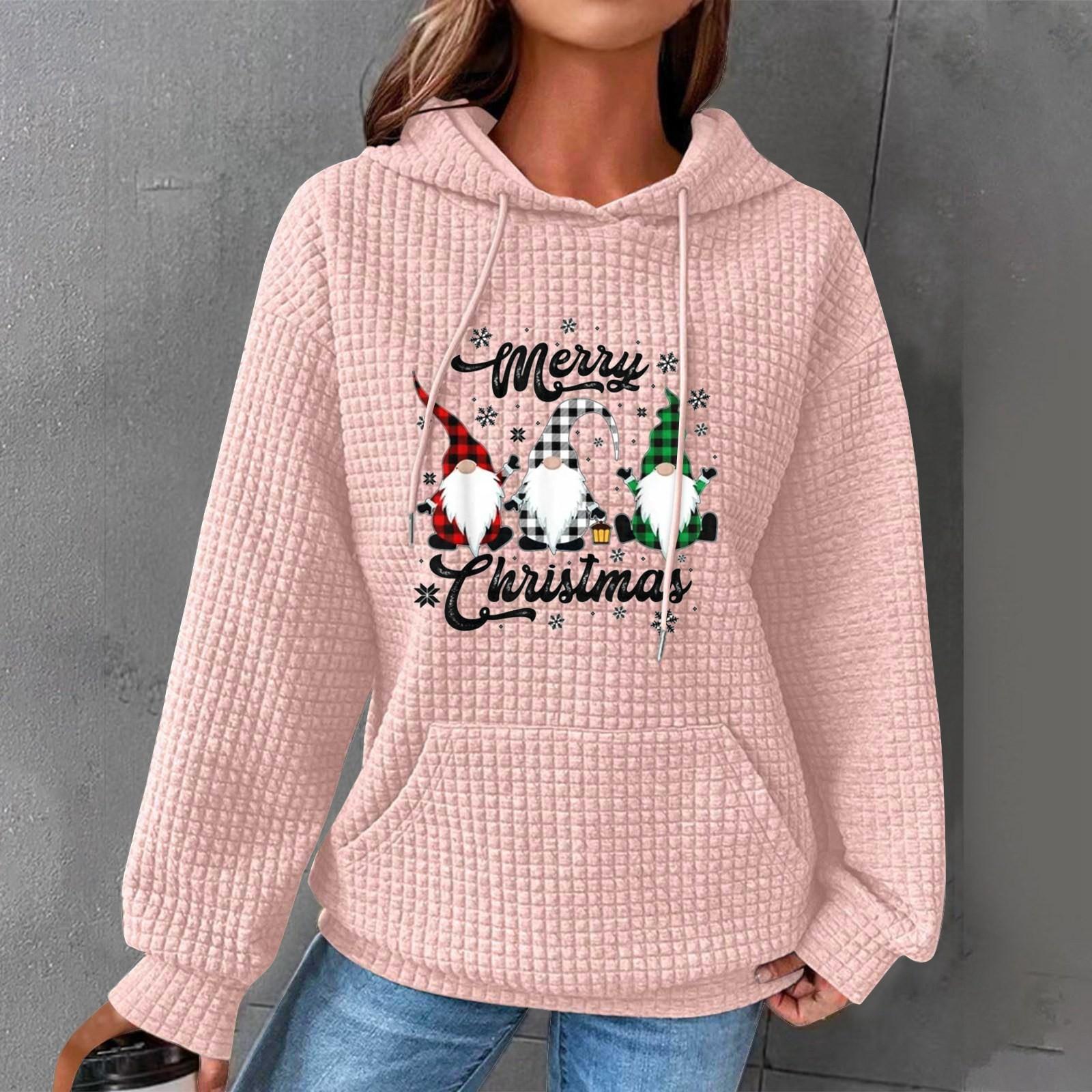Женская модная толстовка с длинным рукавом и рождественским принтом, пуловер на шнурке с карманом, толстовка
Женская модная толстовка с длинным рукавом и рождественским принтом, пуловер на шнурке с карманом, толстовка