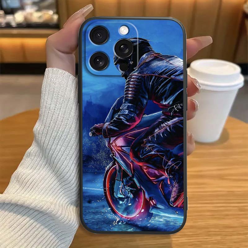 Creative motorcycle rider cool Phone Case For Apple iPhone 17 16 16E 15 14 13 12 11 Pro Max Plus Black Soft Silicone iPhone 12
Creative motorcycle rider cool Phone Case For Apple iPhone 17 16 16E 15 14 13 12 11 Pro Max Plus Black Soft Silicone iPhone 12