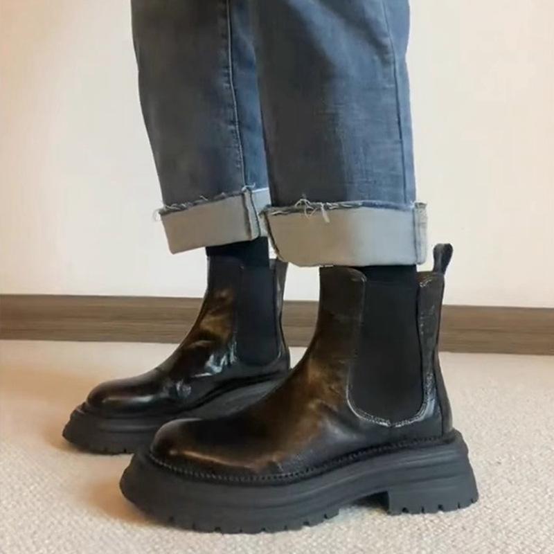 Spring and Autumn Single Boots Retro British Style Round Head Platform Martin Boots Women s Thick Heel Small Short Boots Chelsea Boots Smoke Boots 35 чёрный
Spring and Autumn Single Boots Retro British Style Round Head Platform Martin Boots Women s Thick Heel Small Short Boots Chelsea Boots Smoke Boots 35 чёрный