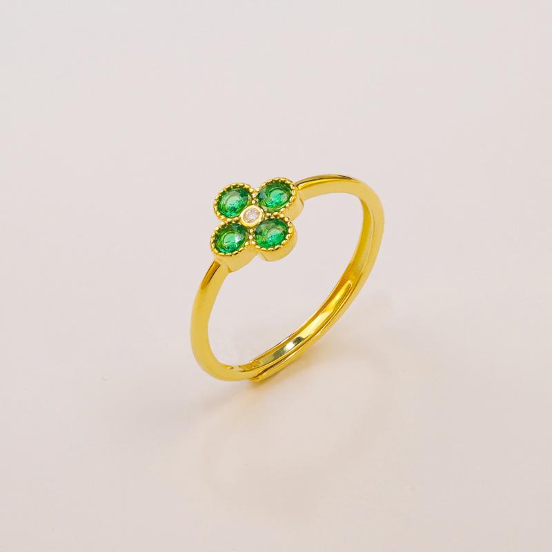 Xiaohongshu Горячий стиль Четырехлистный клевер S925 Стерлинговое серебро Позолоченное Хрусталь Открытое женское кольцо One Size
Xiaohongshu Горячий стиль Четырехлистный клевер S925 Стерлинговое серебро Позолоченное Хрусталь Открытое женское кольцо One Size