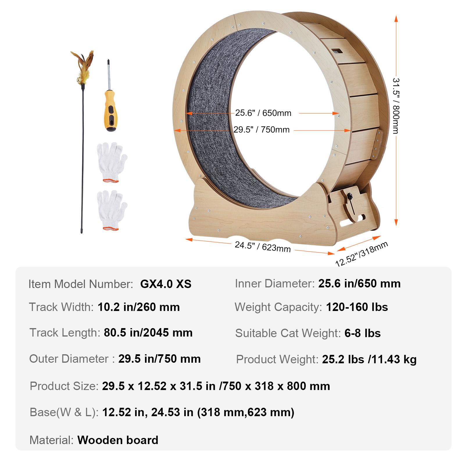 SucceBuy Wooden Cat Exercise Wheel Large Cat Treadmill Wheel for Indoor Cat Running Wheel with Detachable Carpet& Cat Teaser
SucceBuy Wooden Cat Exercise Wheel Large Cat Treadmill Wheel for Indoor Cat Running Wheel with Detachable Carpet& Cat Teaser