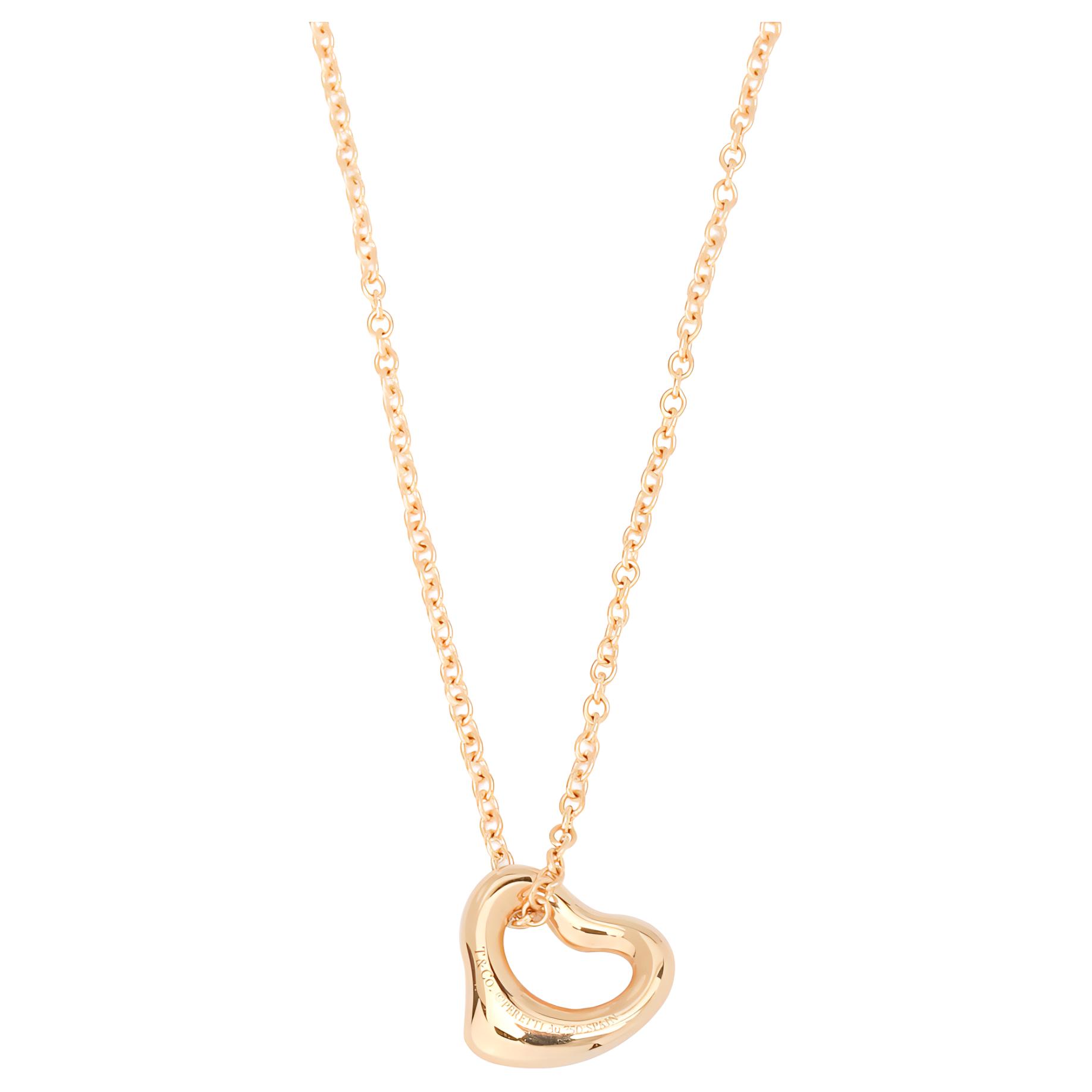 Tiffany & Co. Elsa Peretti® Open Heart Classic 18K Gold Necklace Women necklace GRP06560 Box+Shopping Bag,7mm
Tiffany & Co. Elsa Peretti® Open Heart Classic 18K Gold Necklace Women necklace GRP06560 Box+Shopping Bag,7mm