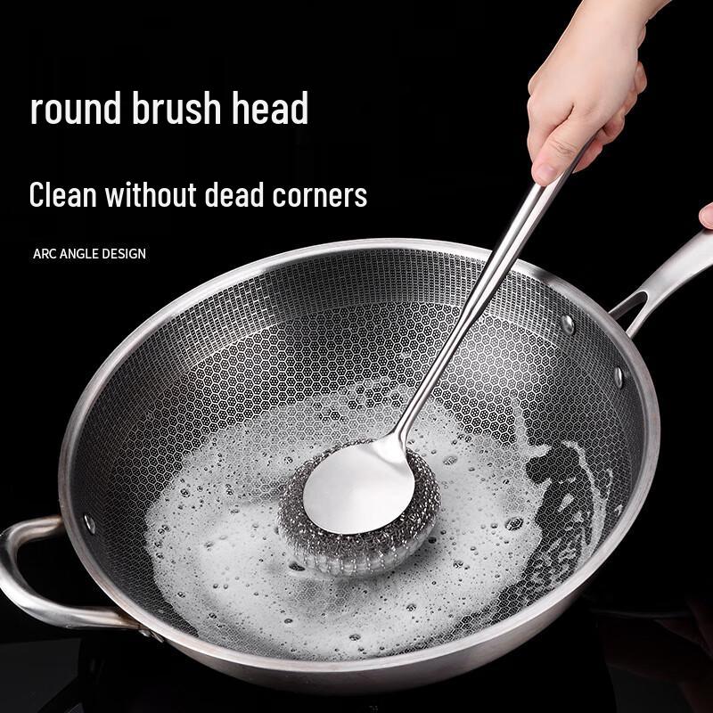 304 Stainless Steel Long Handle Pot Scrubber Standard
304 Stainless Steel Long Handle Pot Scrubber Standard