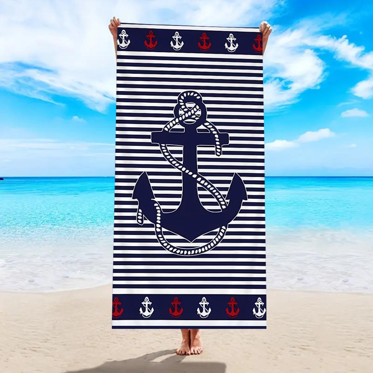 1pc Sea element stripes, boat anchor print large beach towel, sports swimming, yoga multifunctional beach towel W40*H60(CM)
1pc Sea element stripes, boat anchor print large beach towel, sports swimming, yoga multifunctional beach towel W40*H60(CM)