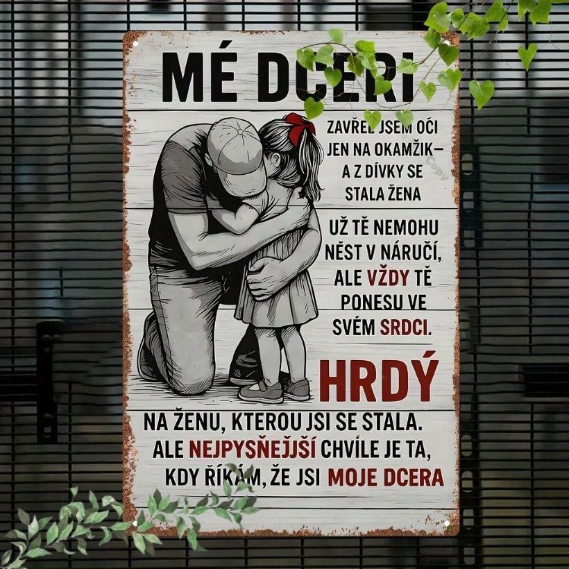 Tin Sign Wall Art Father and Daughter Quote Decor for Living Room
Tin Sign Wall Art Father and Daughter Quote Decor for Living Room