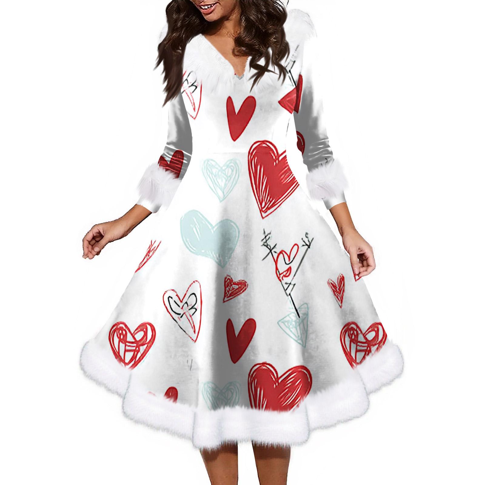 Women s Fashion V,neck Casual Fit Christmas Print Party Long Sleeve Dress XXL білий
Women s Fashion V,neck Casual Fit Christmas Print Party Long Sleeve Dress XXL білий