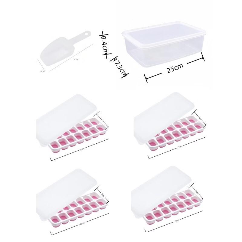 Abay Large Pink Ice Cube Tray Set with Storage & Scoop (2-Pack)
Abay Large Pink Ice Cube Tray Set with Storage & Scoop (2-Pack)