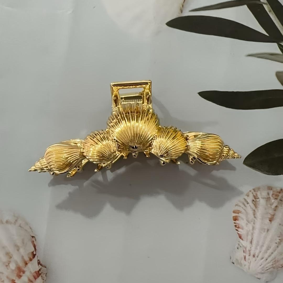 1pc Metal Starfish Shell Hair Claw Clip, French Fashion Ladies Hair Clip, Back of Head Hair Styling Additions (Golden)
1pc Metal Starfish Shell Hair Claw Clip, French Fashion Ladies Hair Clip, Back of Head Hair Styling Additions (Golden)