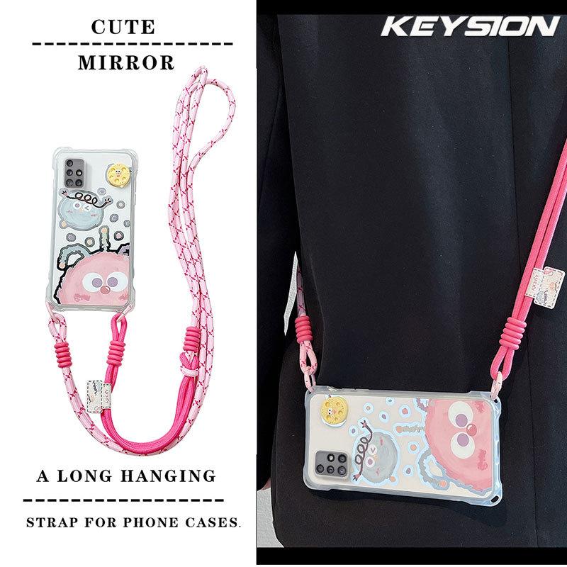 KEYSION Crossbody Strap Phone Case for Samsung A51 4G Cute Cartoon Long Lanyard Mirror Shockproof Cover for Galaxy A51 for Samsung A51 4G
KEYSION Crossbody Strap Phone Case for Samsung A51 4G Cute Cartoon Long Lanyard Mirror Shockproof Cover for Galaxy A51 for Samsung A51 4G