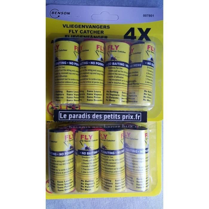 Ruban attrape mouches,8 rubans adhésifs tue mouches,pièges à mouches,sans poison 
Ruban attrape mouches,8 rubans adhésifs tue mouches,pièges à mouches,sans poison